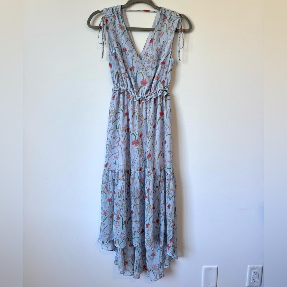 Banana Republic Floral Ruched Maxi Dress - Size 0 - Picture 6 of 14